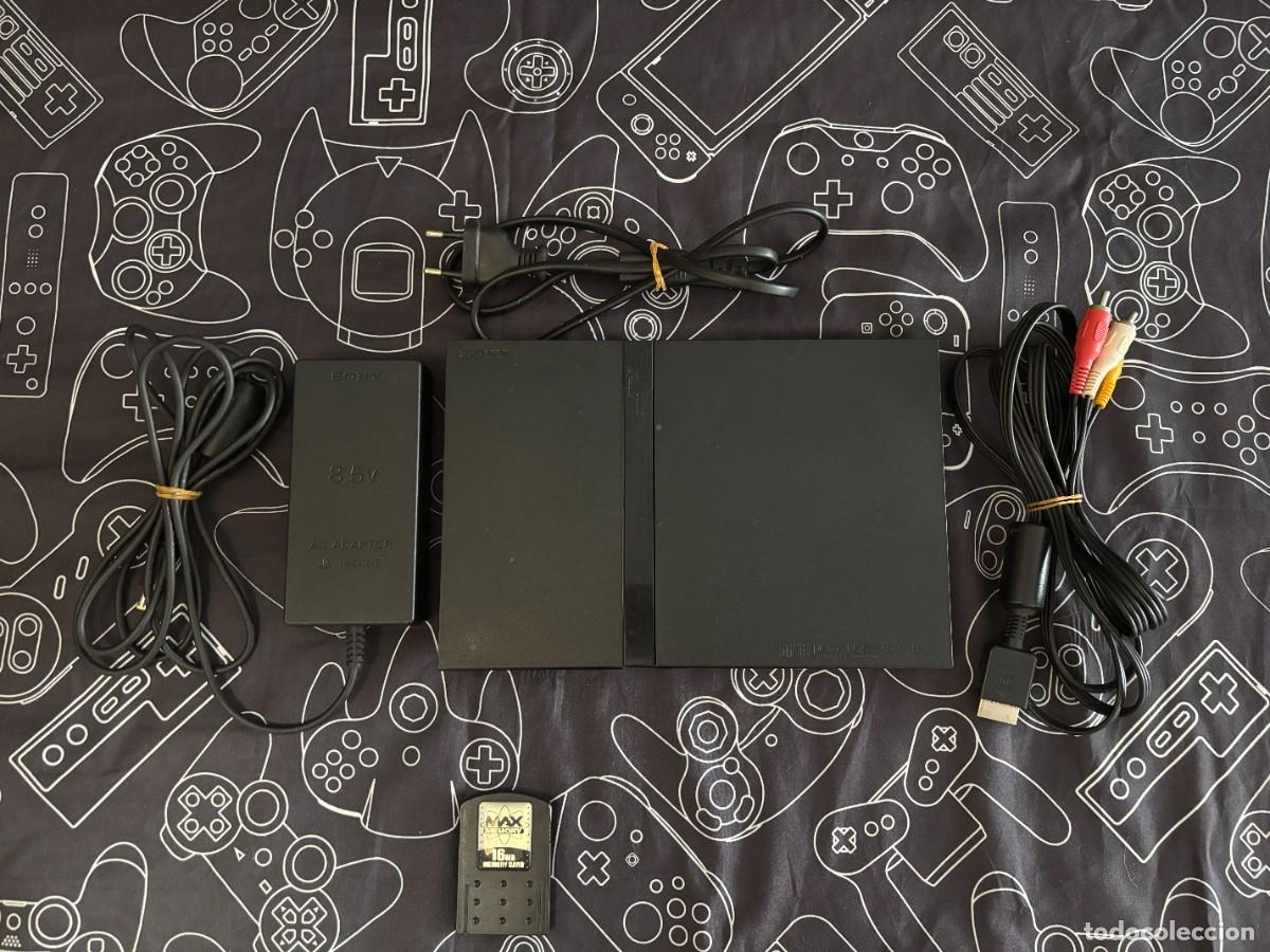 Videojuegos y consolas: Sony PlayStation 2 Slim PS2 SCPH-75004 Completa Funciona + Memory Card