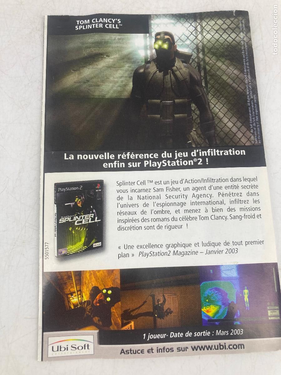 Videojuegos y consolas: SPLINTER CELL TOM CLANCYS - PS2 PLAYSTATION 2 PLAY STATION - Foto 3