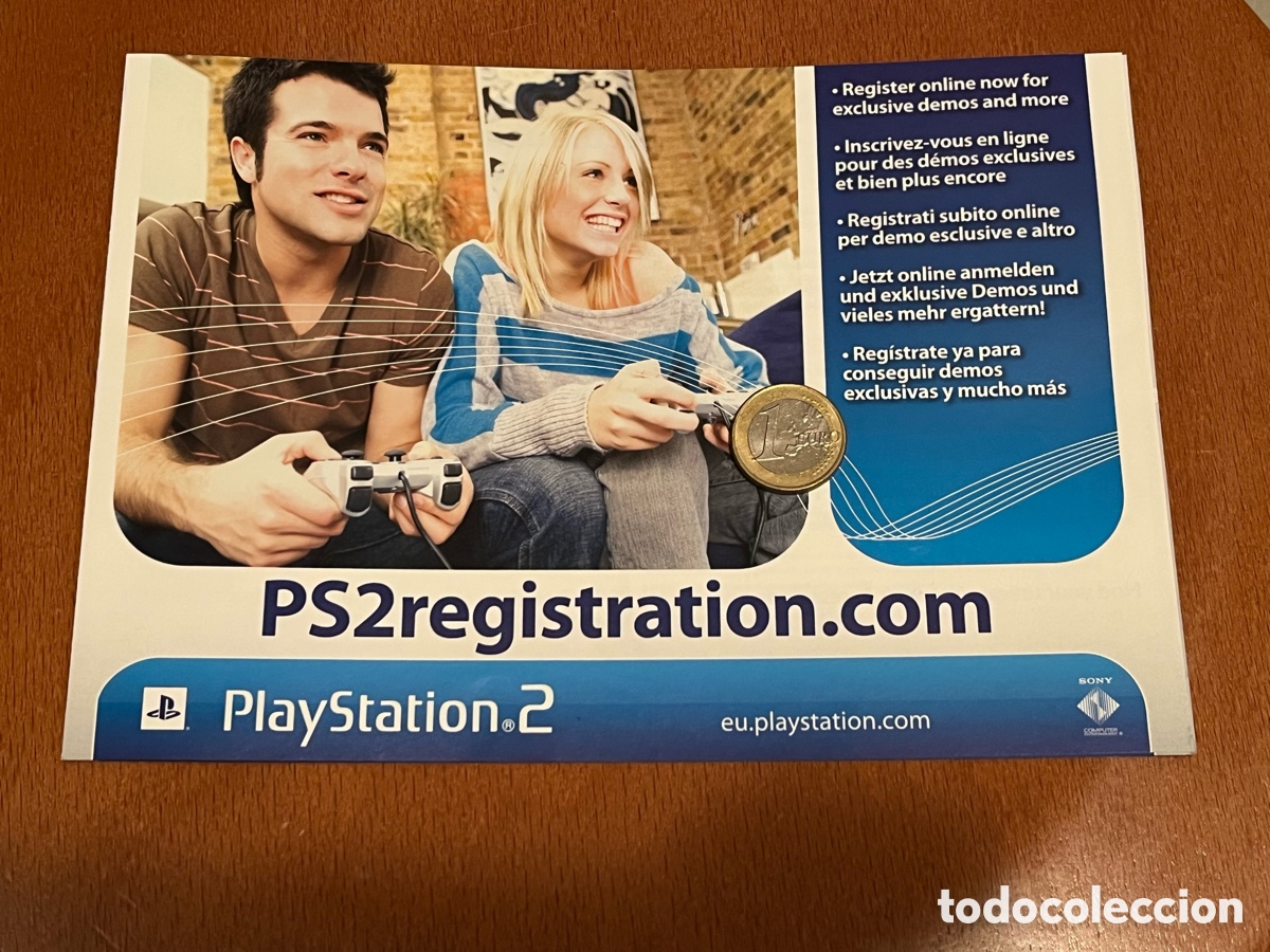 Videojuegos y consolas: Folleto con c&oacute;digos de registro on line Play Station 2. PS2
