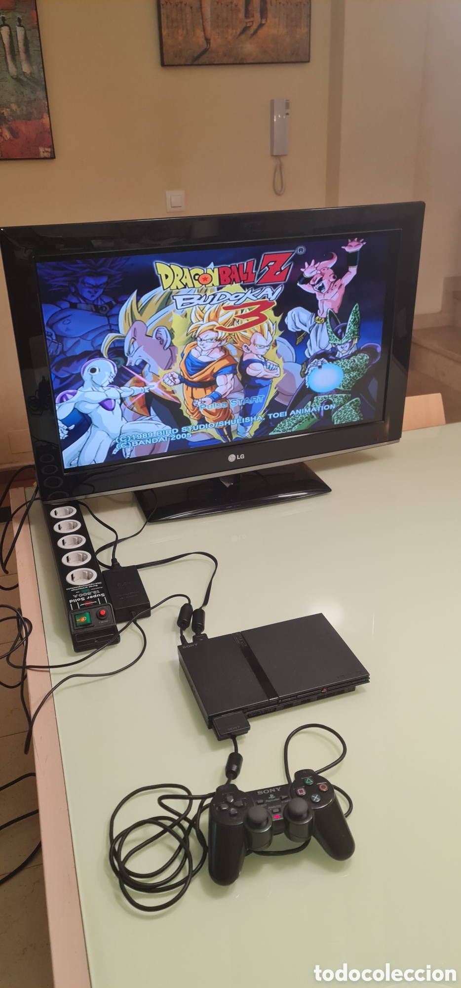 Videojuegos y consolas: Sony PlayStation 2 Slim + Mando + Memory Card + Cables Originales