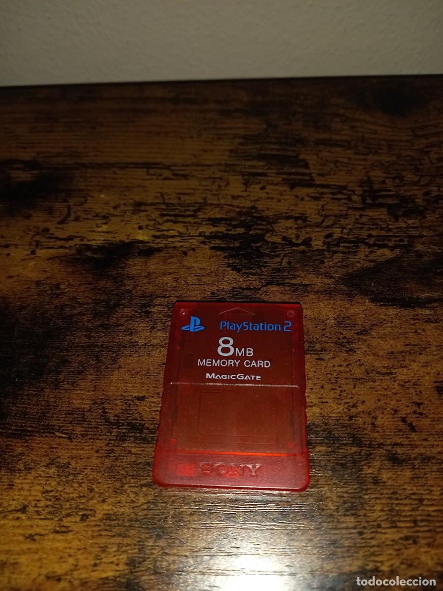 Videojuegos y consolas: Tarjeta Memoria PS2 8MB MagicGate Sony Rojo