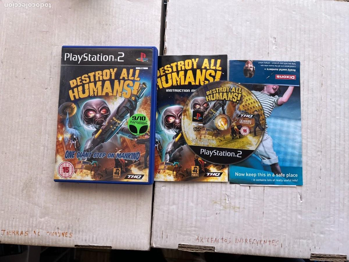 Videojuegos y consolas: DESTROY ALL HUMANS SLES 53196 - PS2 PLAYSTATION 2 PLAY STATION TWO KREATEN