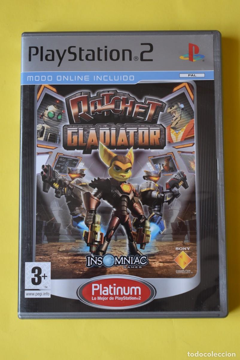 Videojuegos y consolas: Videojuego PS2. Play Station 2. Ratchet Gladiator. Platinum. Espa&ntilde;ol. Completo