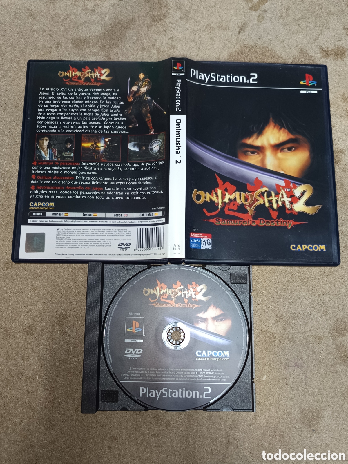 Videojuegos y consolas: PS2 ONIMUSHA 2 SAMURAI'S DESTINY PAL ESP SIN MANUAL