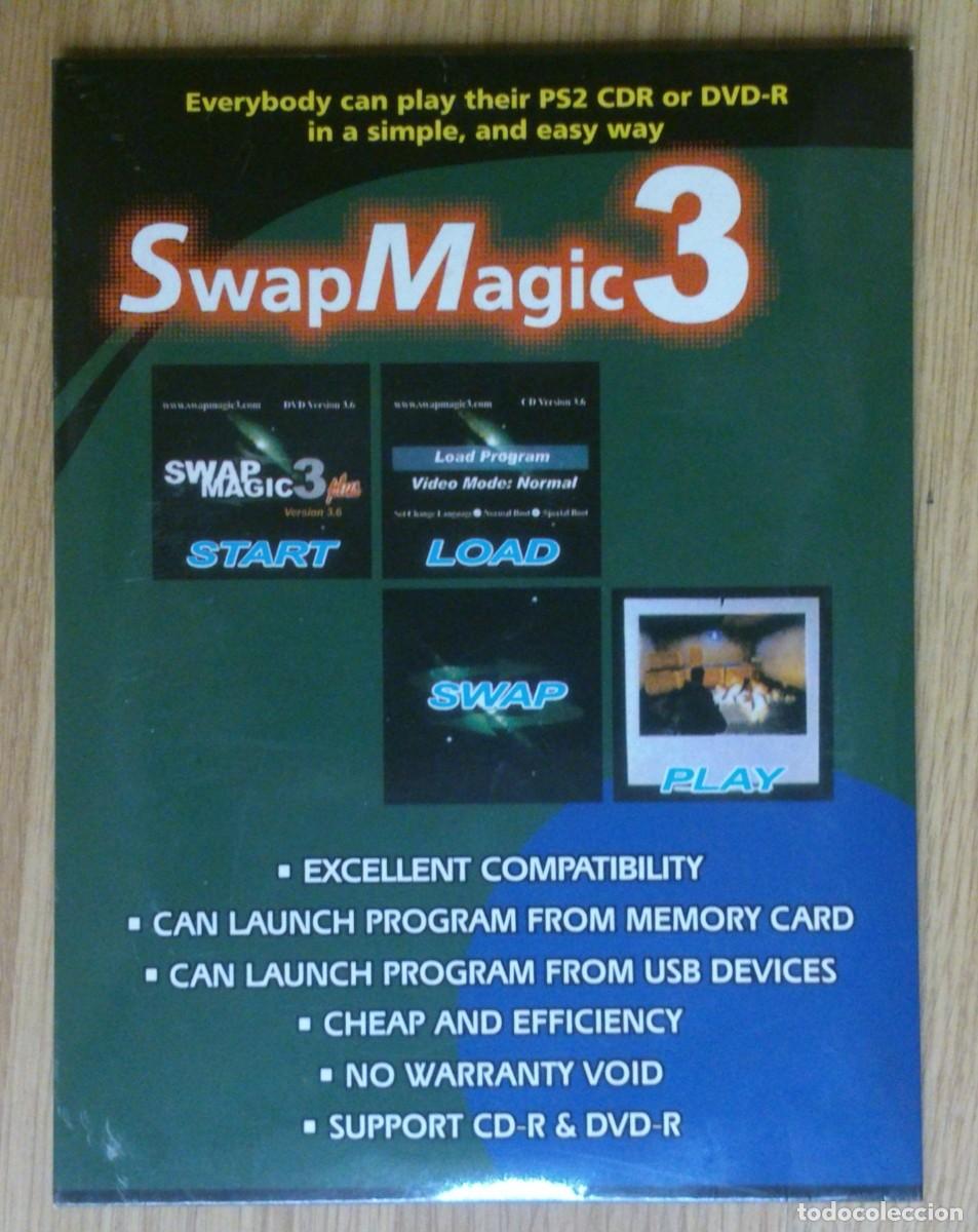 Videojuegos y consolas: SWAP MAGIC 3 PLUS - VERSION 3.6 COMPACT DISC Y DVD - SONY PS2
