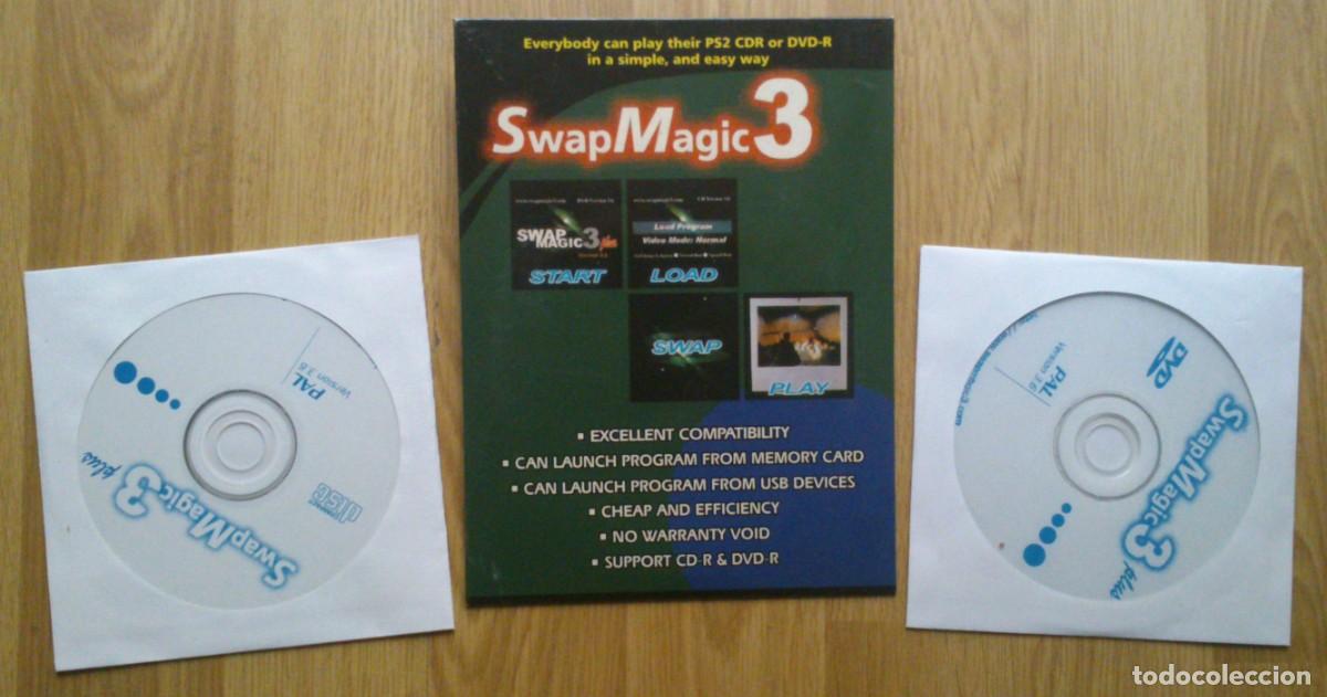 Videojuegos y consolas: SWAP MAGIC 3 PLUS - VERSION 3.6 COMPACT DISC Y DVD - SONY PS2 - Foto 2