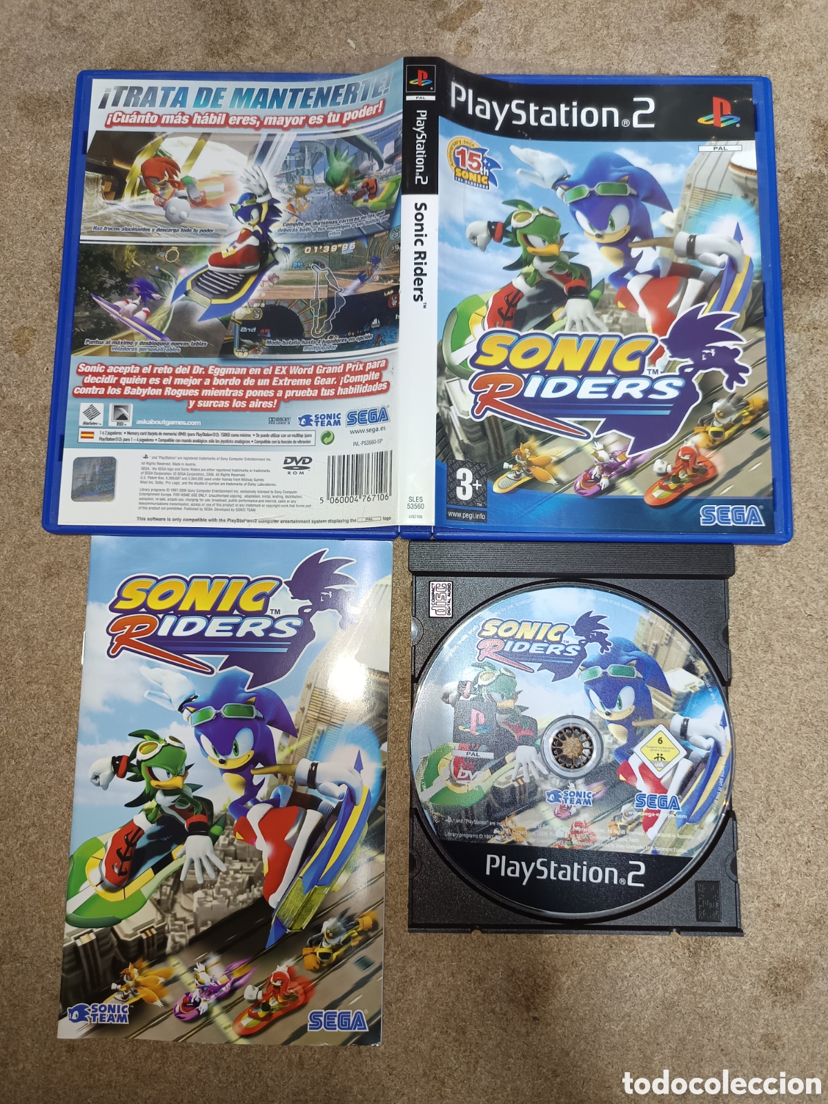 Videojuegos y consolas: PS2 SONIC RIDERS PAL ESP COMPLETO