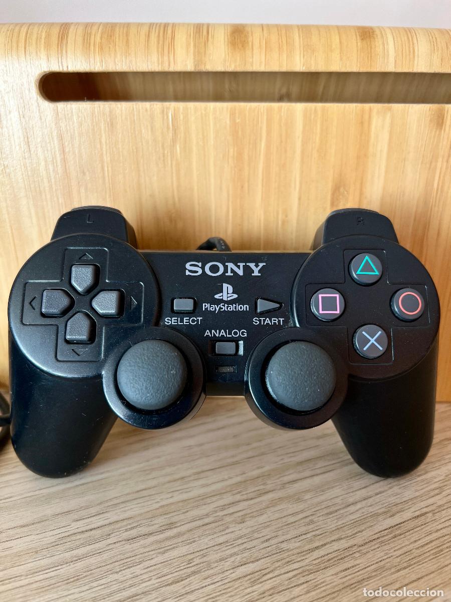 Videojuegos y consolas: Mando original DualShock 2 PS2 Sony Negro