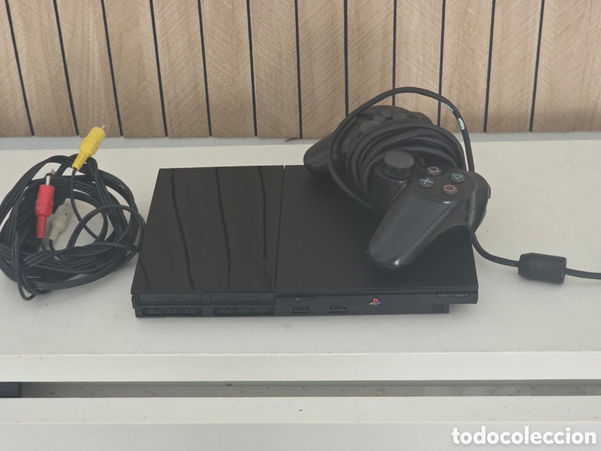Videojuegos y consolas: PlayStation 2 Slim PS2 SCPH-90004 + mando y cables funcionando