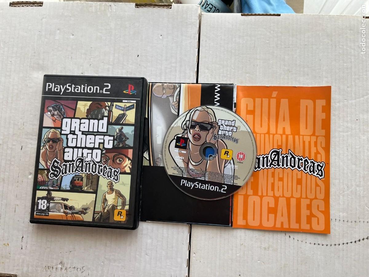 Videojuegos y consolas: GRAND THEFT AUTO SAN ANDREAS GTA ANDREA MAPA - PS2 PLAYSTAITON 2 PLAY STATION TWO KREATEN