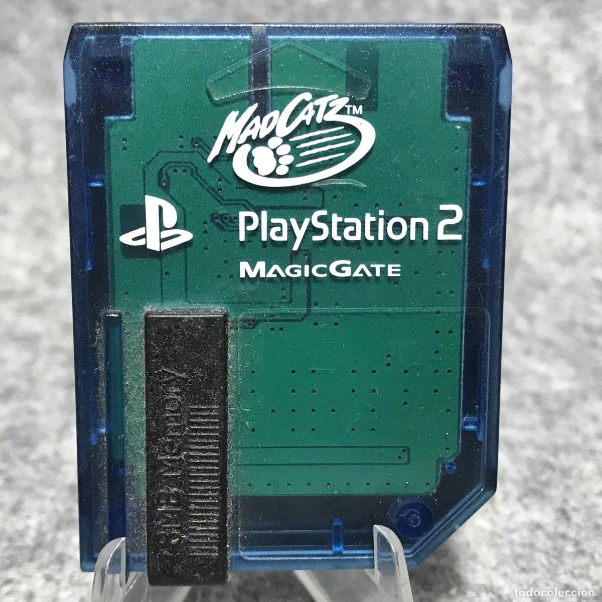 Videojuegos y consolas: MEMORY CARD MADCATZ MAGIC GATE AZUL TRANSPARENTE 8MB SONY PLAYSTATION 2 PS2