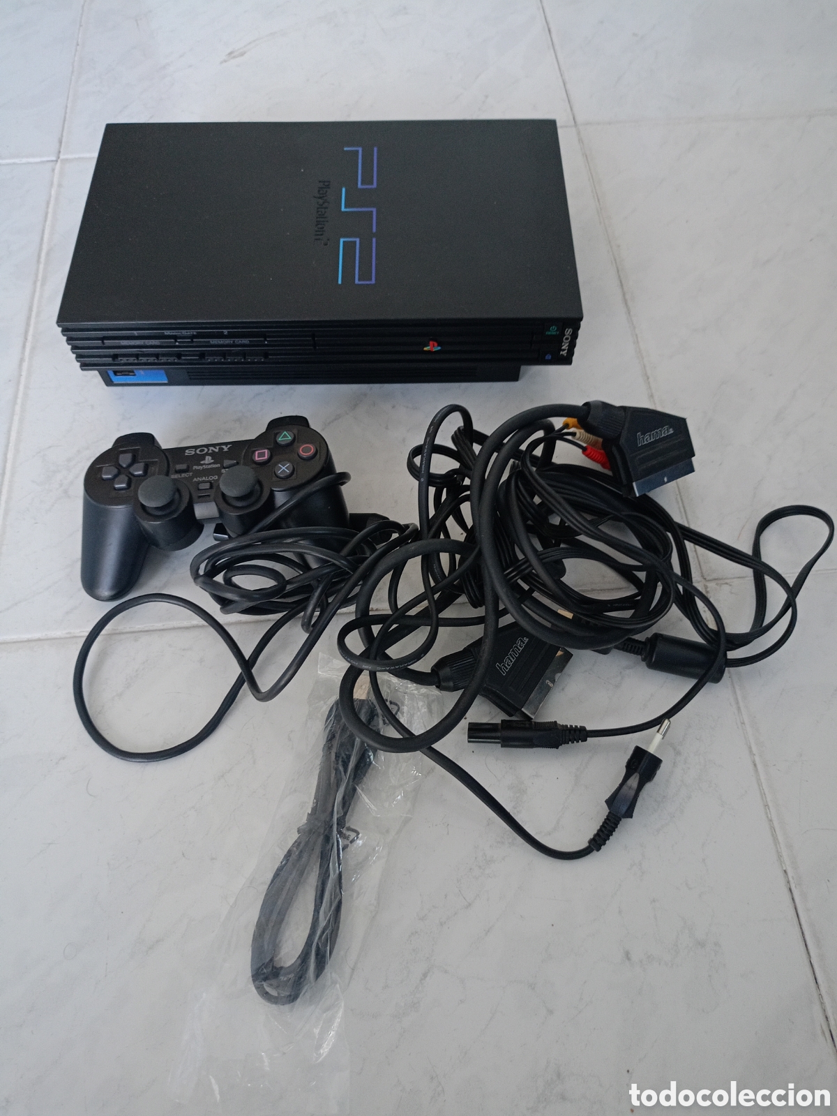 Videojuegos y consolas: Consola Sony PlayStation 2 y mando FAT original SCPH-39004 PAL &ndash; Funcionando
