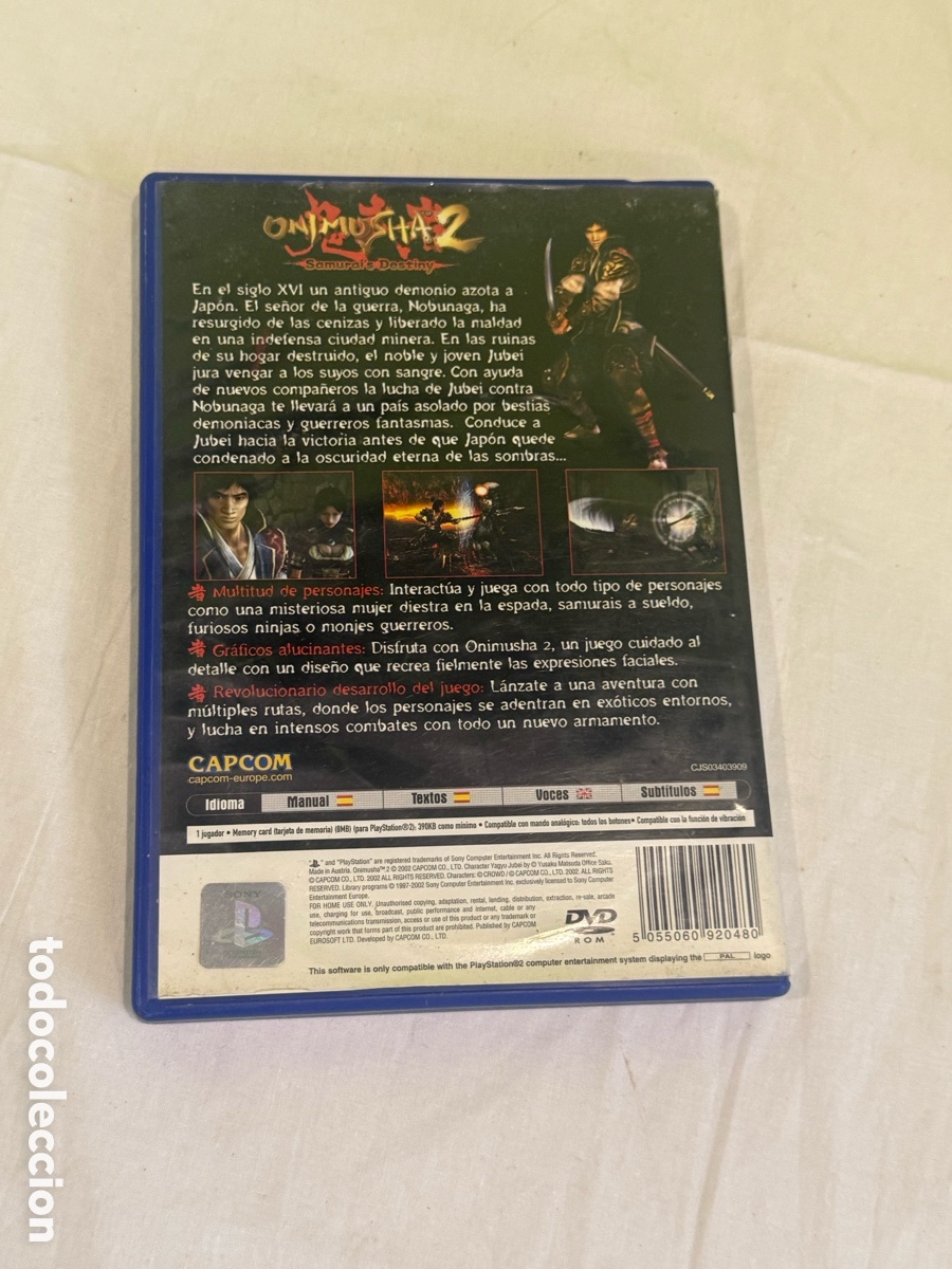 Videojuegos y consolas: Onimusha 2 Samurai&rsquo;s Destiny PS2 &ndash; Completo - Foto 3