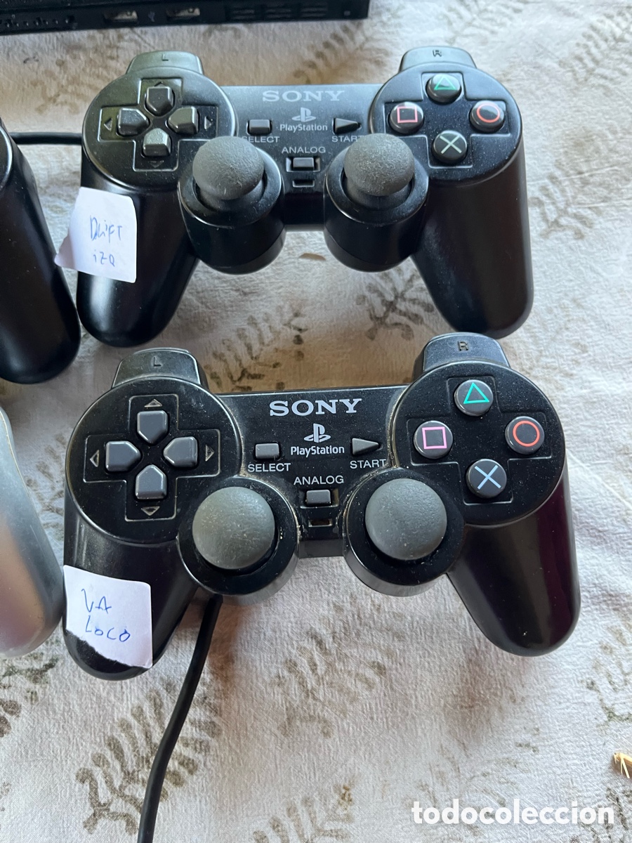 Videojuegos y consolas: Lote mandos Dualshock 2 + ps2 slim - Foto 2