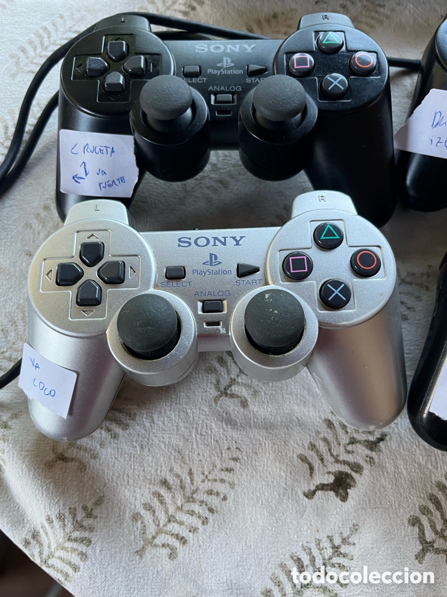 Videojuegos y consolas: Lote mandos Dualshock 2 + ps2 slim - Foto 3