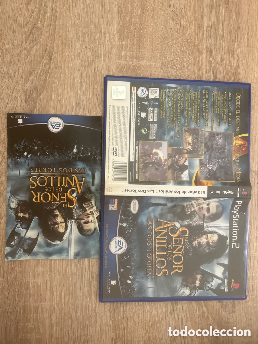 Videojuegos y consolas: S&oacute;lo car&aacute;tula e instrucciones del video juego el se&ntilde;or de los anillos playstation 2