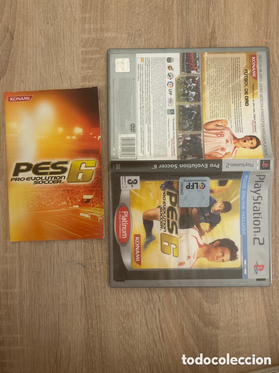 Videojuegos y consolas: Solo car&aacute;tula e instrucciones pro evolution soccer 6 de la playstation 2