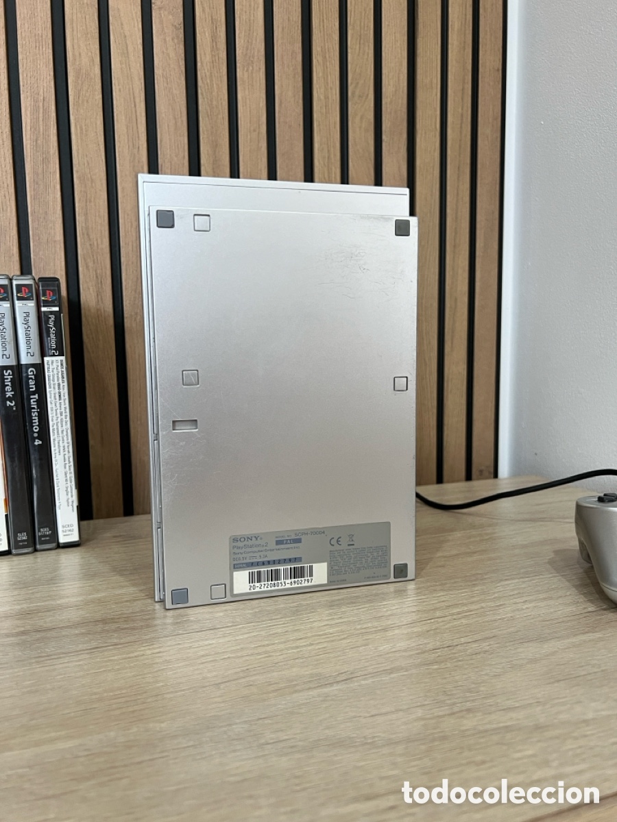 Videojuegos y consolas: Pack PlayStation 2 Slim Plata - Foto 5