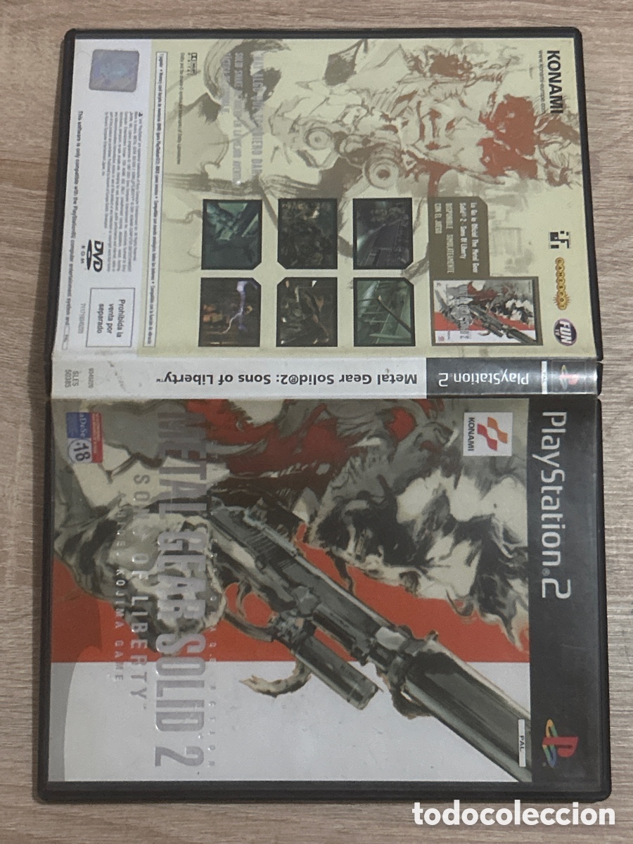 Videojuegos y consolas: Car&aacute;tula del juego metal gear solid 2 de la playstation 2