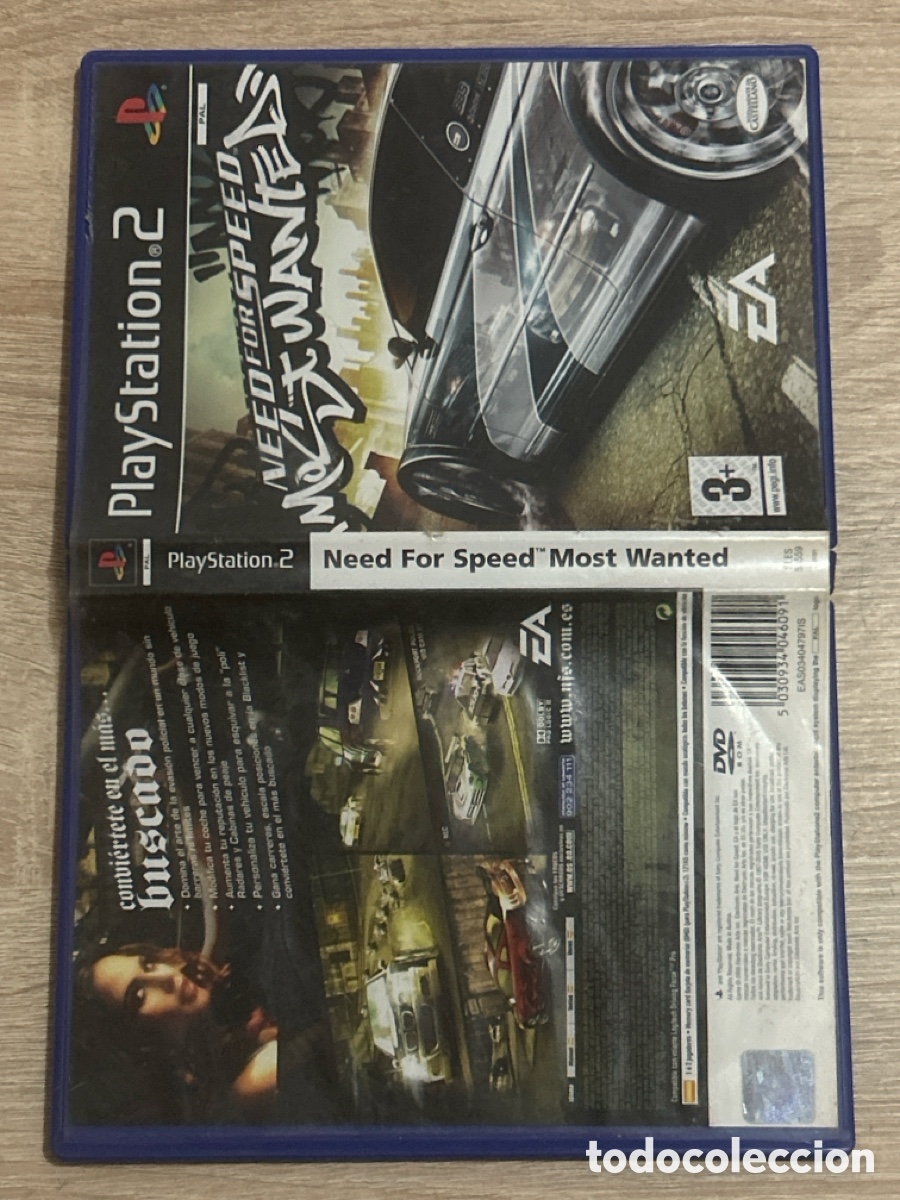 Videojuegos y consolas: Car&aacute;tula del juego need for speed de la playstation 2