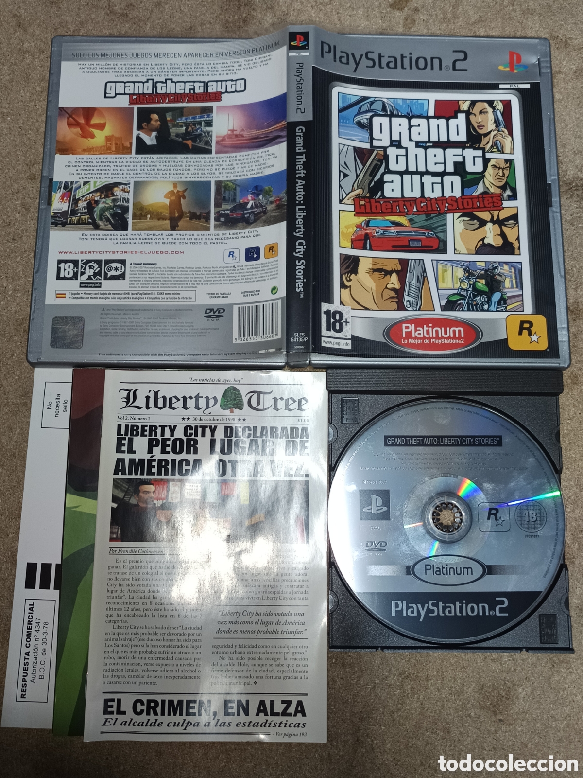 Videojuegos y consolas: PS2 GRAND THEFT AUTO LIBERTY CITY STORIES PAL ESP COMPLETO