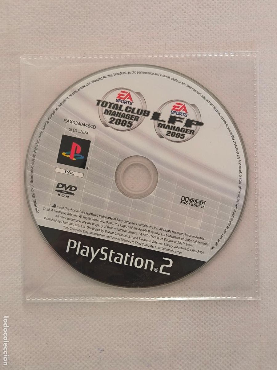 Videojuegos y consolas: PS2 TOTAL CLUB MANAGER 2005 - SOLO DISCO - PLAYSTATION 2- EN ESPA&Ntilde;OL (024C)