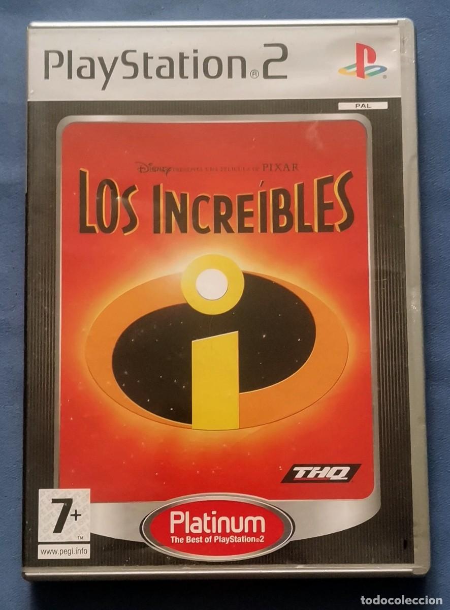 Videojuegos y consolas: Car&aacute;tula con caja PS2 Los Incre&iacute;bles Platinum -SIN JUEGO