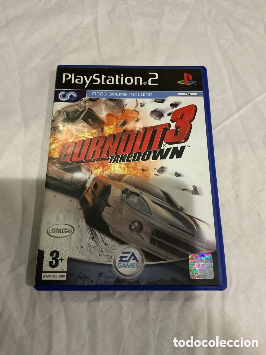 Videojogos e Consolas: Burnout 3: Takedown &ndash; PlayStation 2 PS2 &ndash; 2004 &ndash; Con manual original