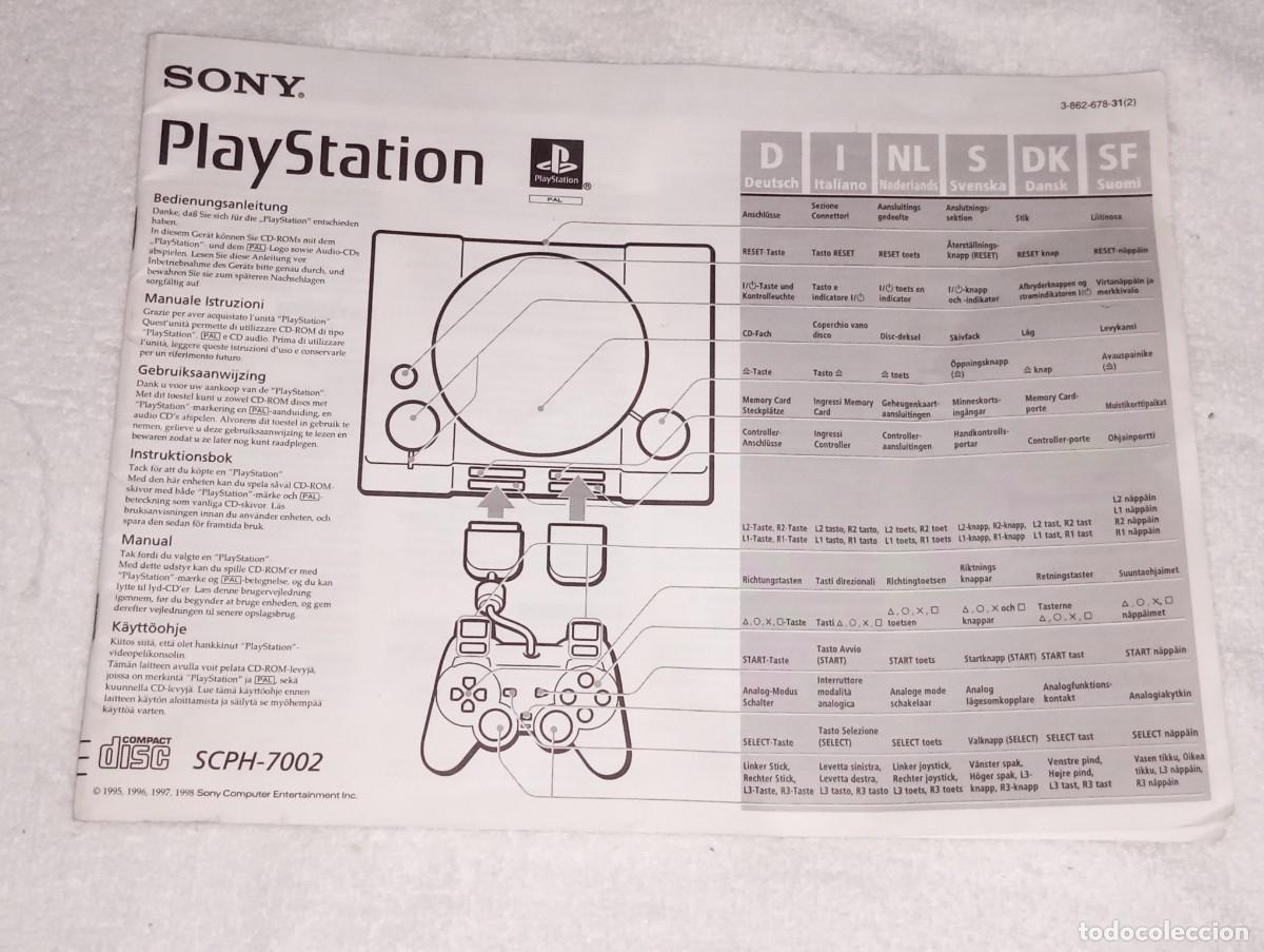 Videojuegos y consolas: SONY PLAY STATION I : ANTIGUO FOLLETO MANUAL DE INSTRUCCIONES PLAY STATION A&Ntilde;OS 90