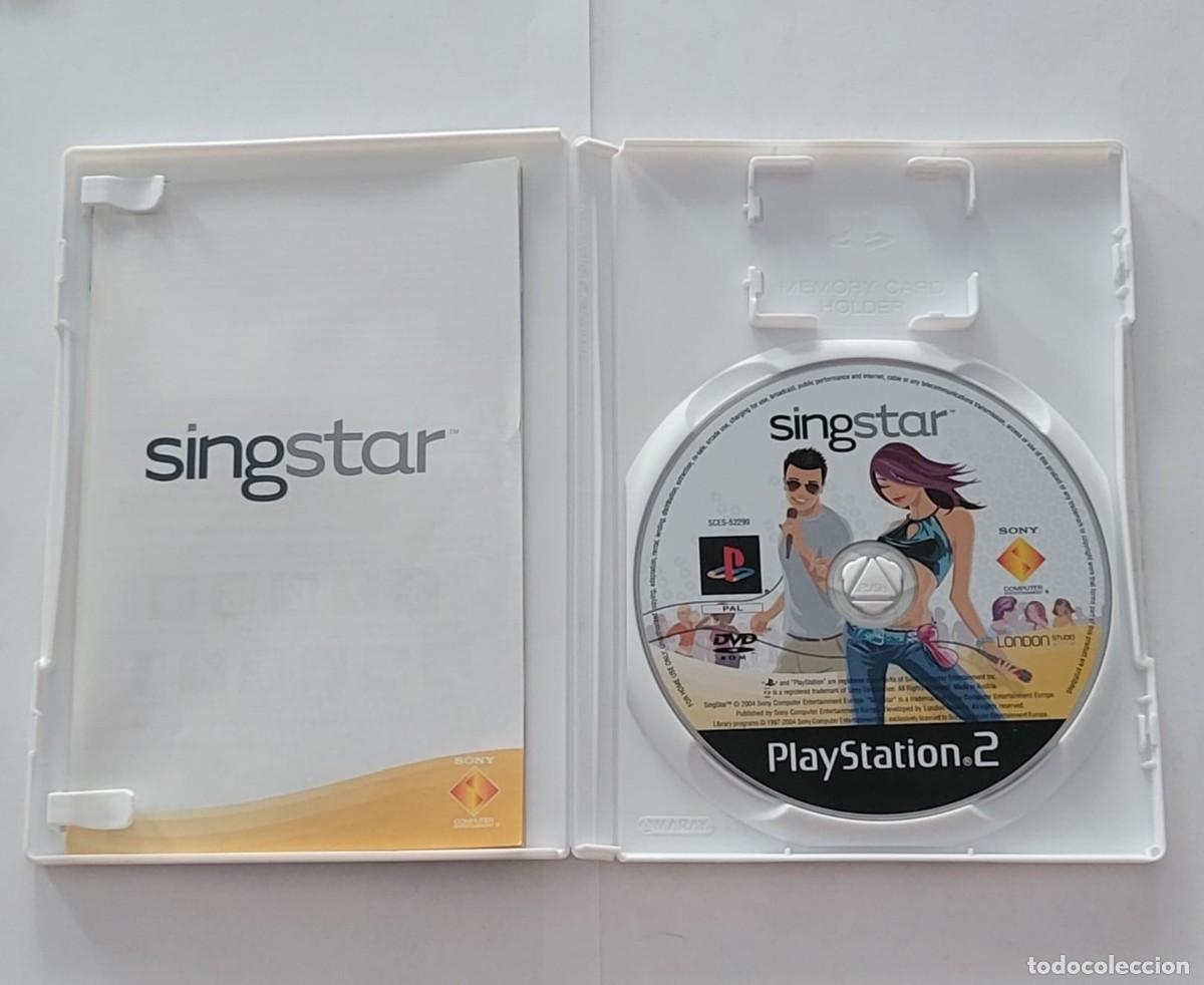 Videojuegos y consolas: Lote SingStar + SingStar Party PS2 con micr&oacute;fono - Foto 5