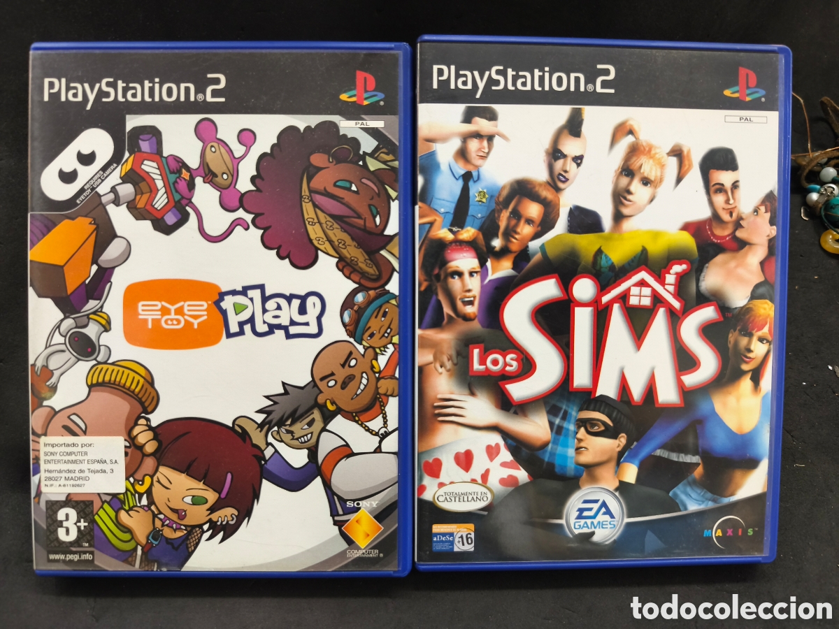 Videojuegos y consolas: PS2, Dos juegos los sims y Eyetoy play