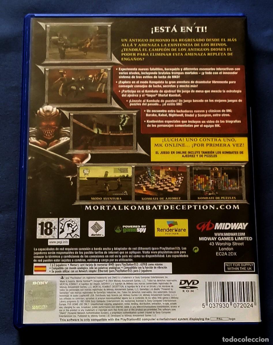 Videojuegos y consolas: Mortal Kombat Deception PS2 sin libreto - Foto 2