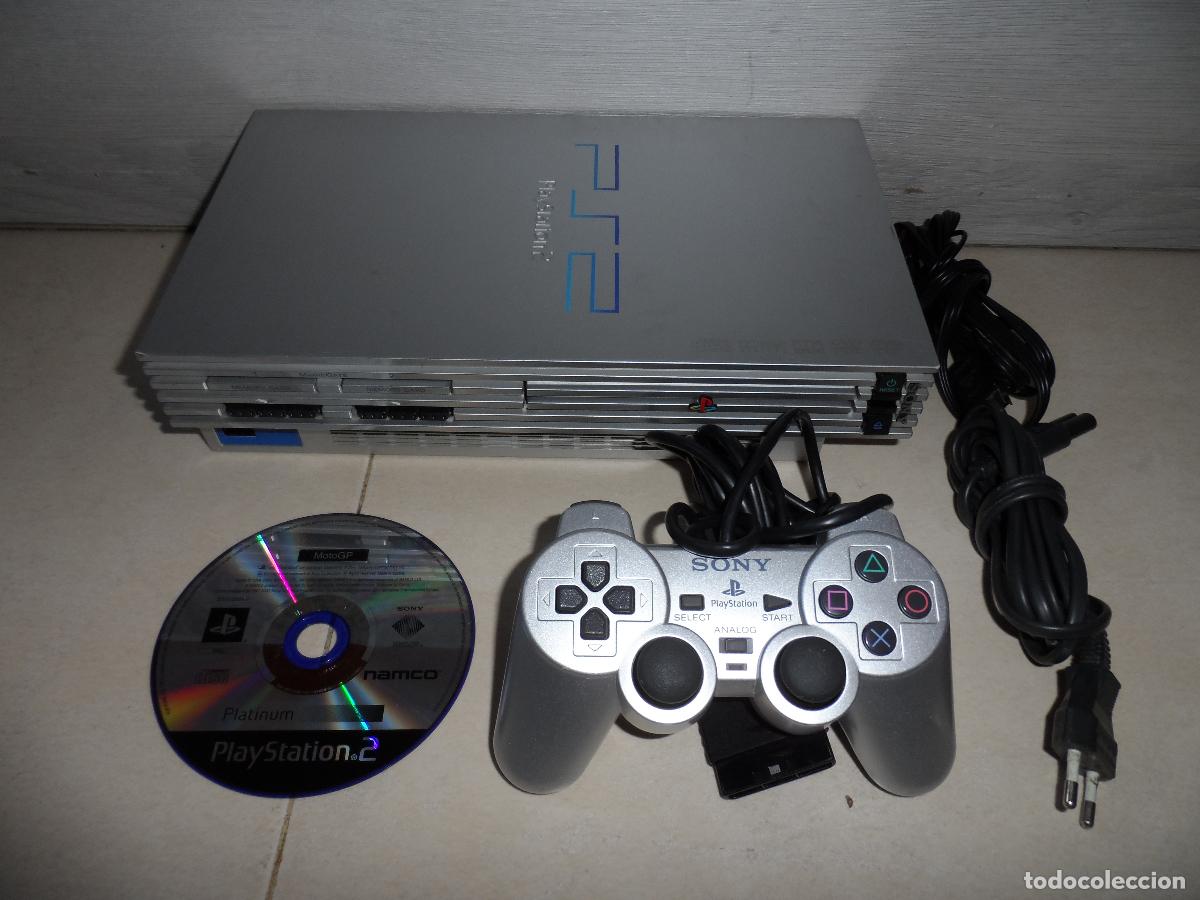 Videojuegos y consolas: CONSOLA PS2 PHAT 50004 SILVER EDITION (EDICI&Oacute;N PLATA) + ACCESORIOS Y JUEGO