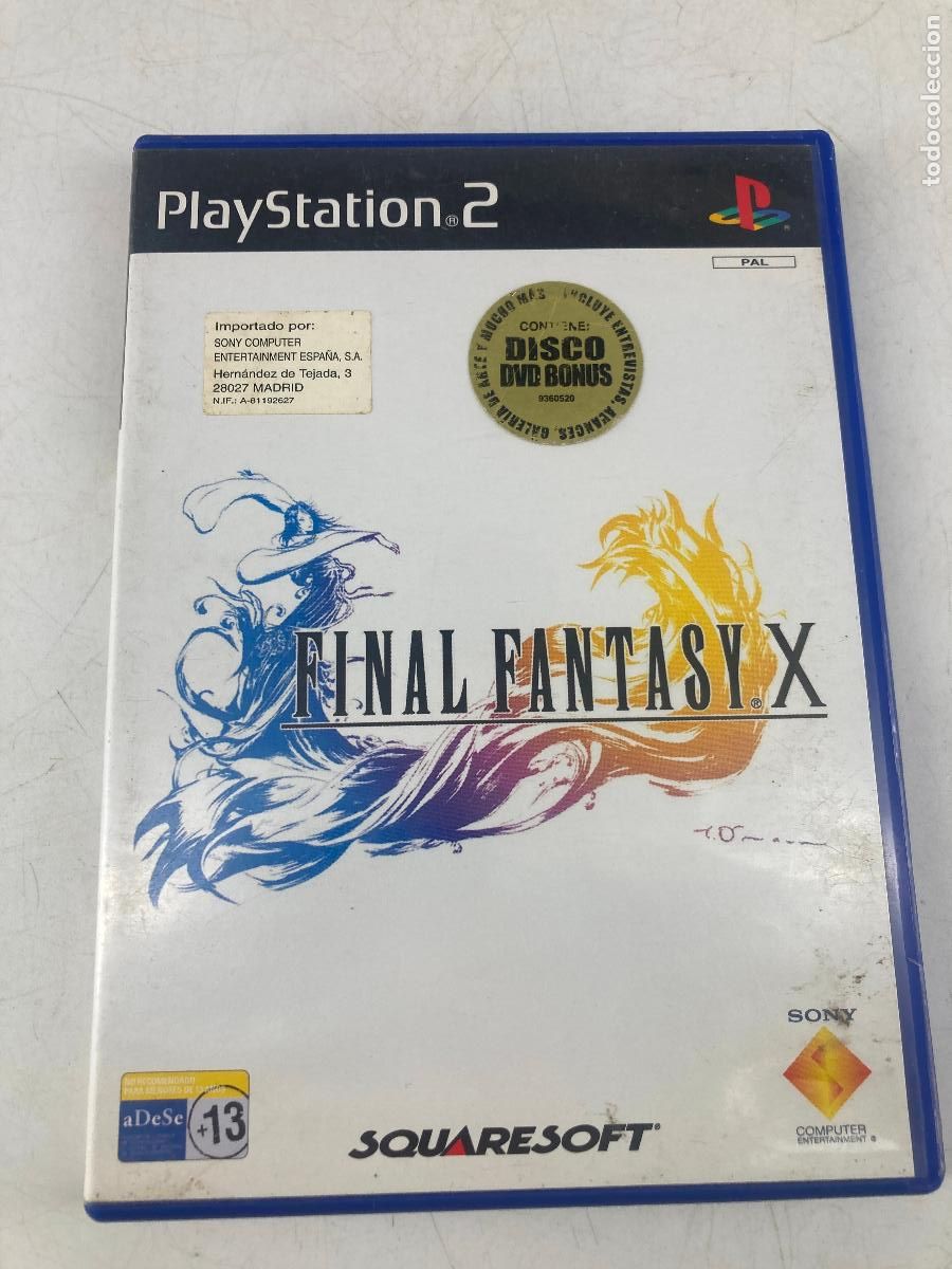 Videojuegos y consolas: Final Fantasy X - PS2 PLAYSTATION 2 PLAY STATION