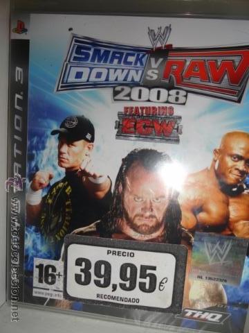 Videojuegos y consolas: juego play 3 smack down vs raw 2008 PS3 - Foto 1