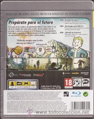 Fallout 3 Platinum Bethesda Ps3 Sold Through Direct Sale