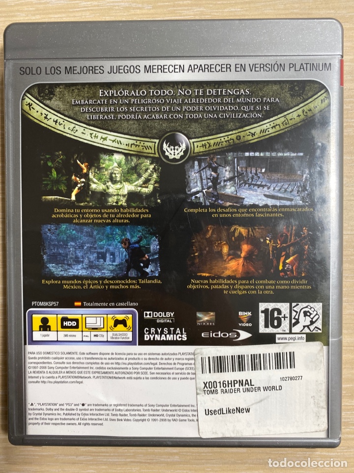 Videojuegos y consolas: Juego PS3 TOMB RAIDER UNDERWORLD Versi&oacute;n PLATINUM - Foto 2