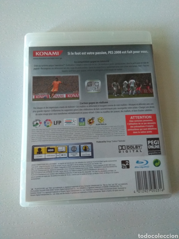 Videojuegos y consolas: Pes 2008. Pro evolution soccer. Sony PlayStation 3. Ps3 - Foto 2