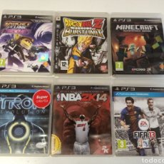 Videojuegos y Consolas: LOTE PLAY 3 RATCHET CLANK NEXUS,DRAGON BALL Z BURST LIMIT,TRON,MINECRAFT,NBA 2K14,FIFA 13. Lote 331899648