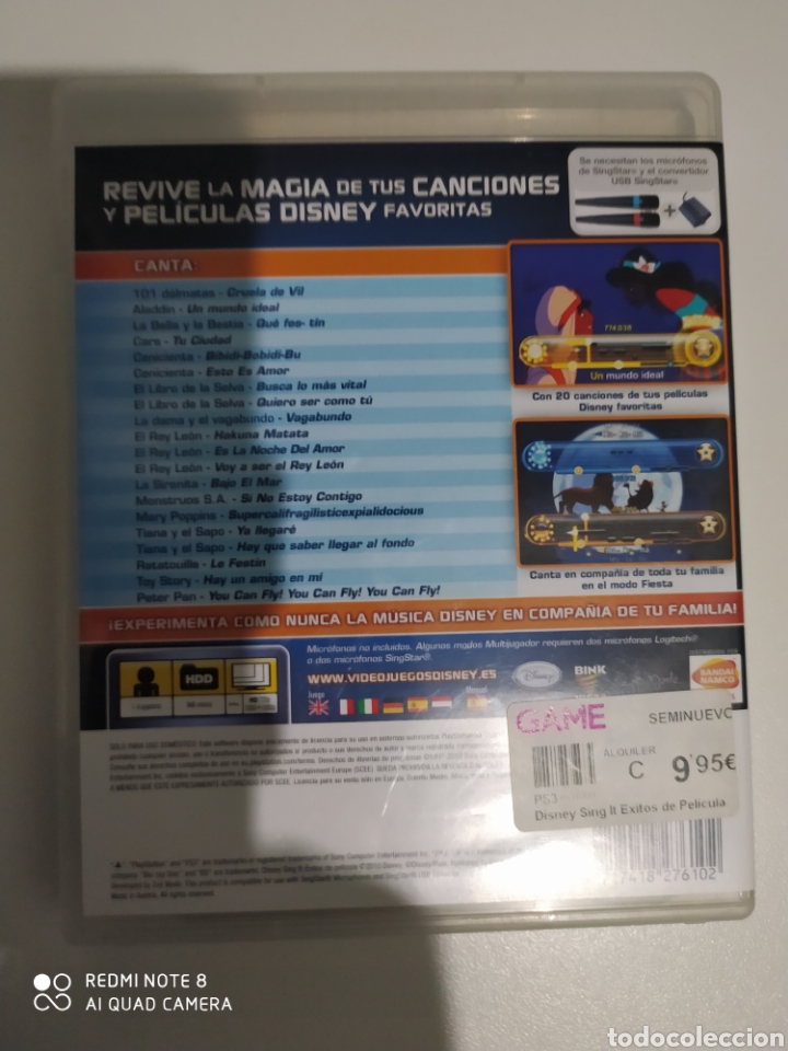 Videojuegos y consolas: Juego Disney Singit &Eacute;xitos de pel&iacute;cula PS3 - Foto 2