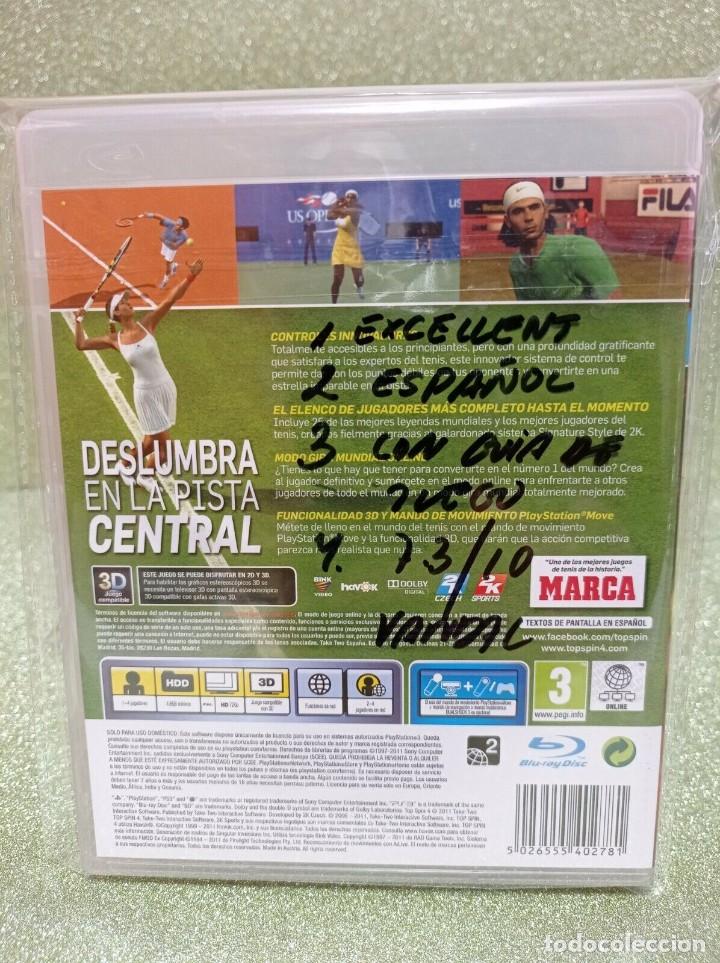 Videojuegos y consolas: JUEGO PLAY STATION 3 TOPSPIN 4 - Foto 2