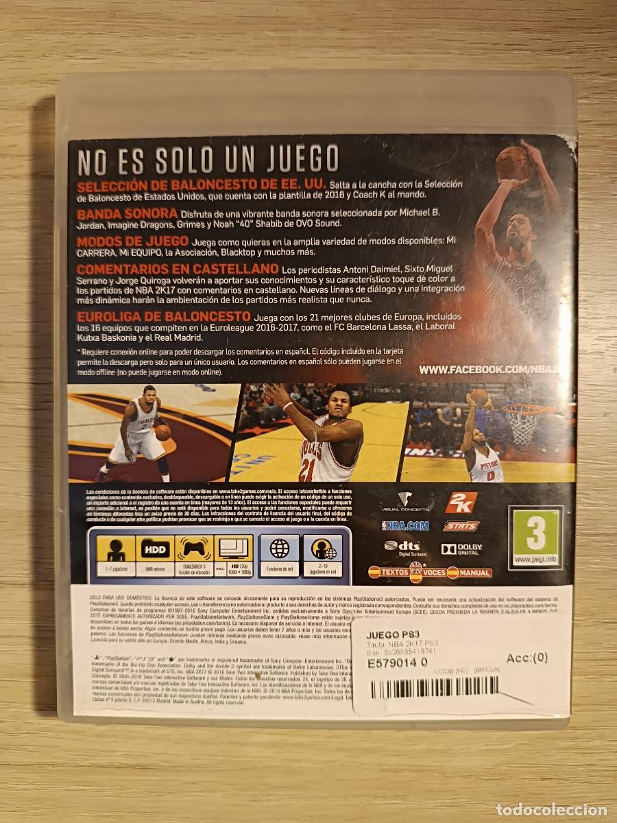 Videojuegos y consolas: NBA 2K17 PS3 Sony playstation 3 - Foto 3
