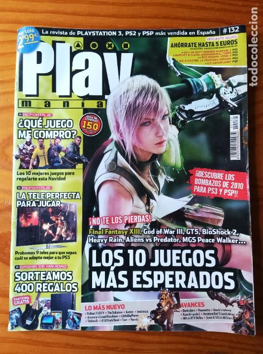 Videojuegos y Consolas: PLAYMANIA 132 d 2009 FINAL FANTASY XIII, THE SABOTEUR, BAYONETTA, DANTE'S INFERNO, DARKSIDERS NARUTO