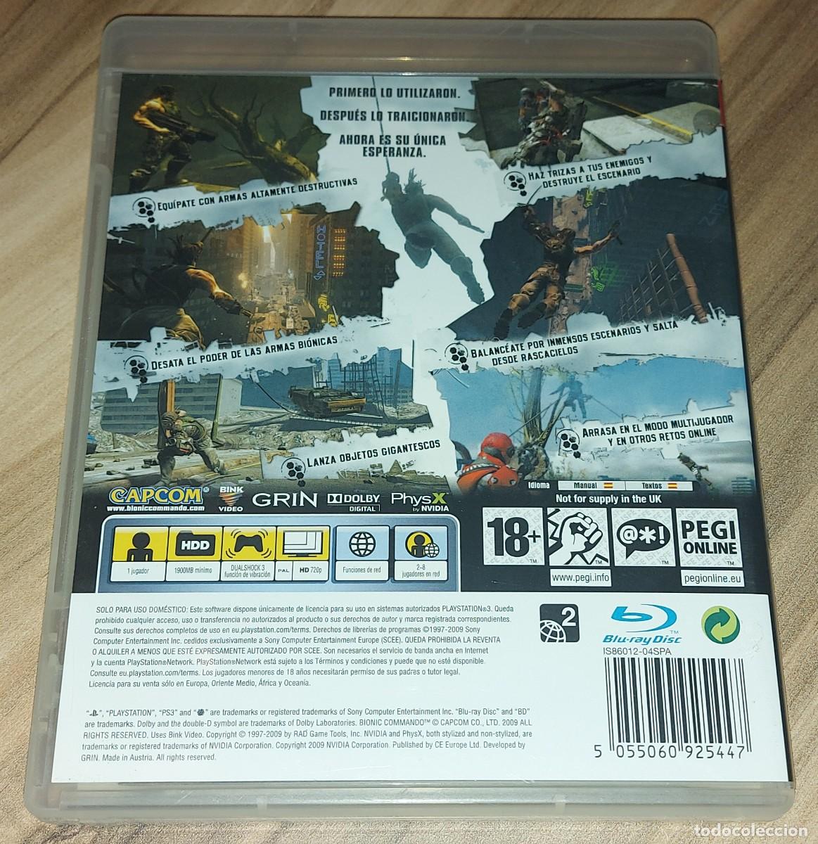 Videojuegos y consolas: BIONIC COMMANDO PLAYSTATION 3 PS3 PAL ESPA&Ntilde;A CAPCOM - Foto 2