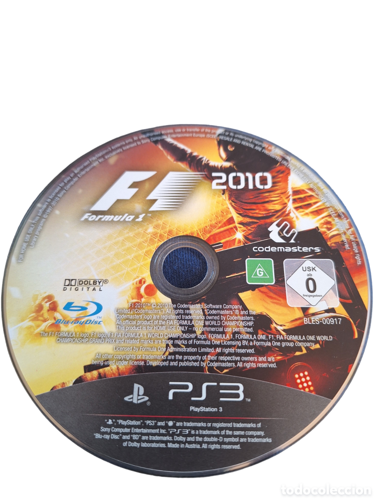 Videojuegos y consolas: SD1226 f&oacute;rmula 1 2010 PS3 SOLO DISCO - Foto 1