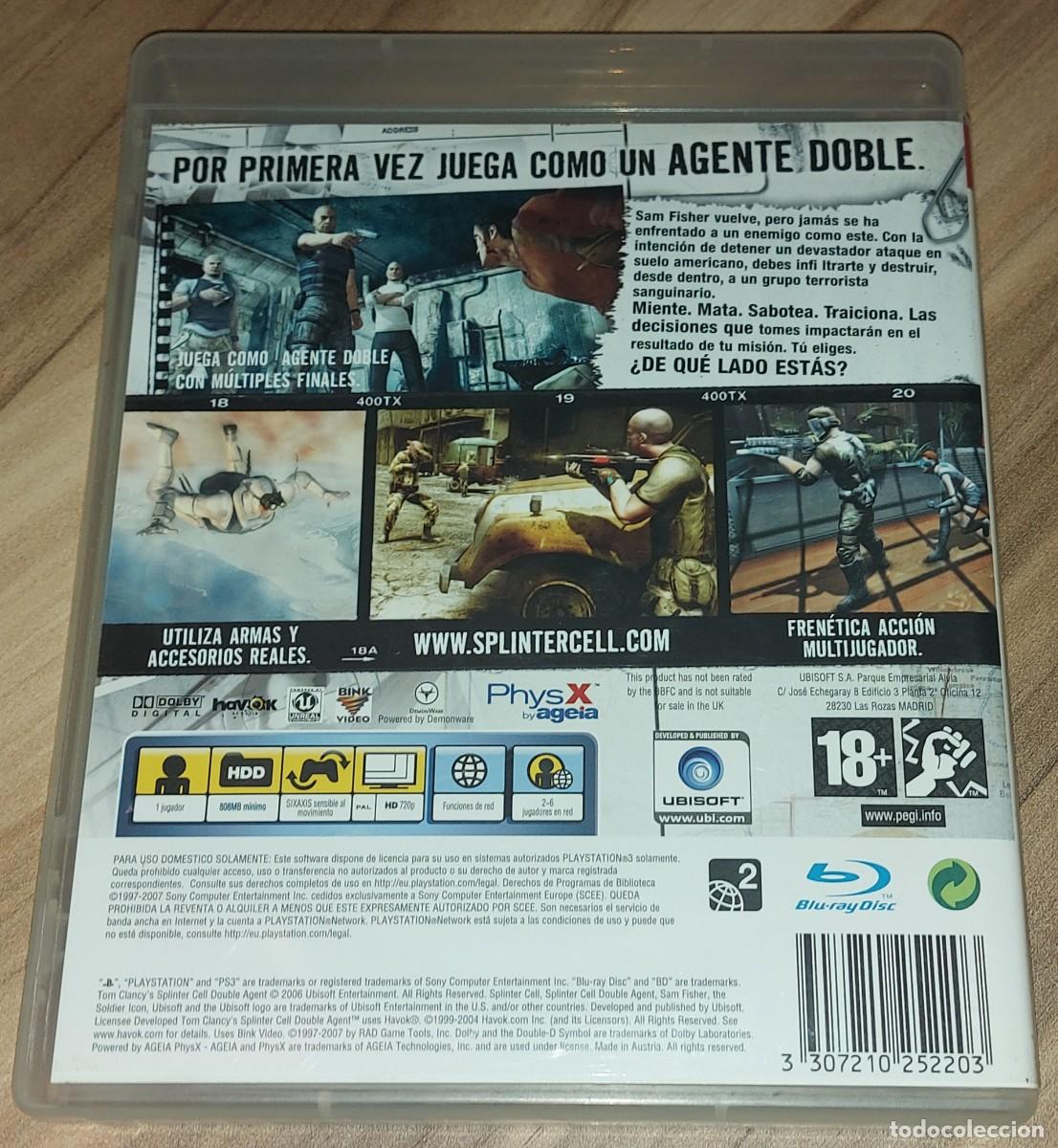 Videojuegos y consolas: TOM CLANCYS SPLINTER CELL Double Agent para PS3 PAL ESPA&Ntilde;A Completo - Foto 2