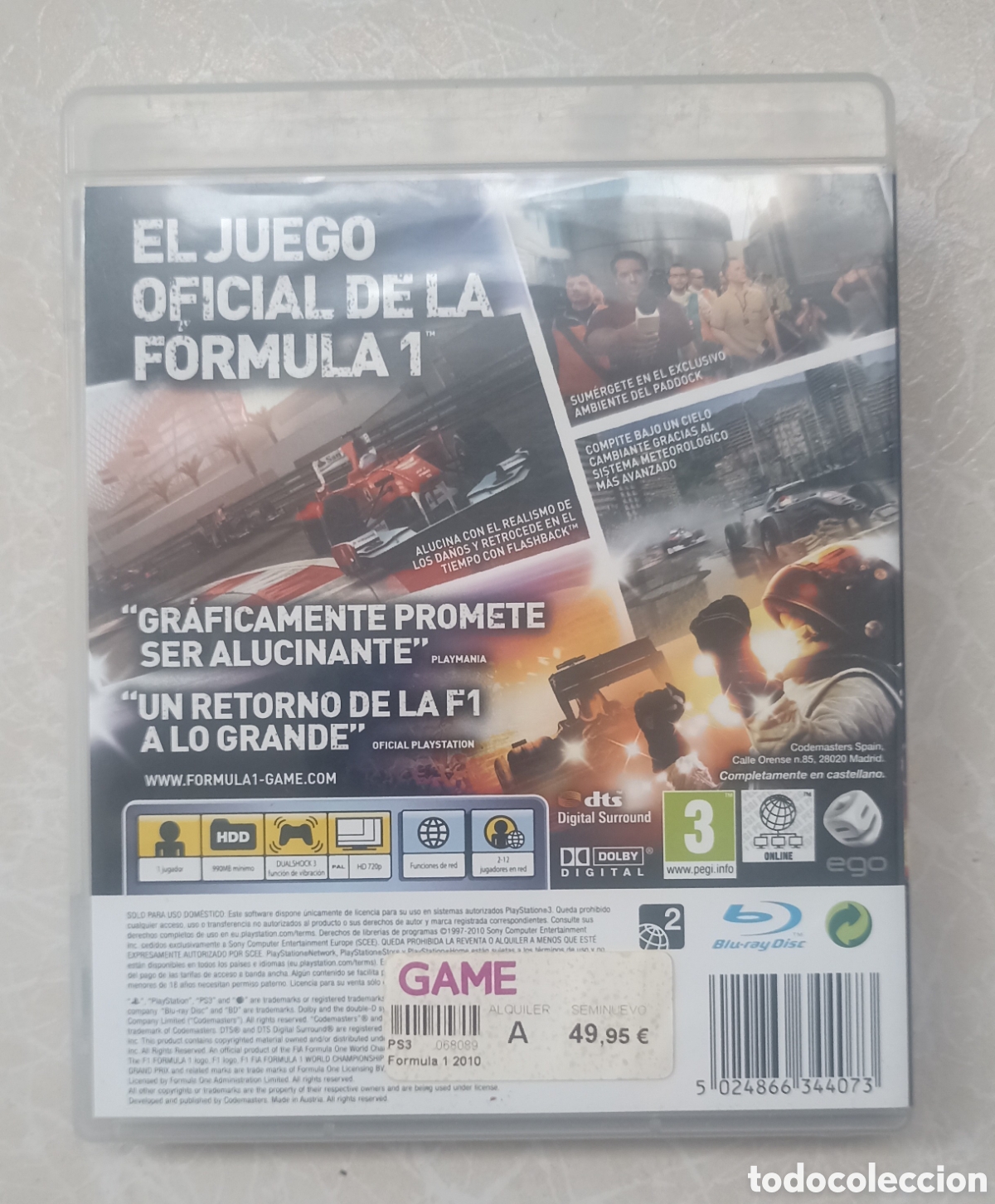Videojuegos y consolas: F1 (F&Oacute;RMULA 1) 2010 - PS3 - Foto 2