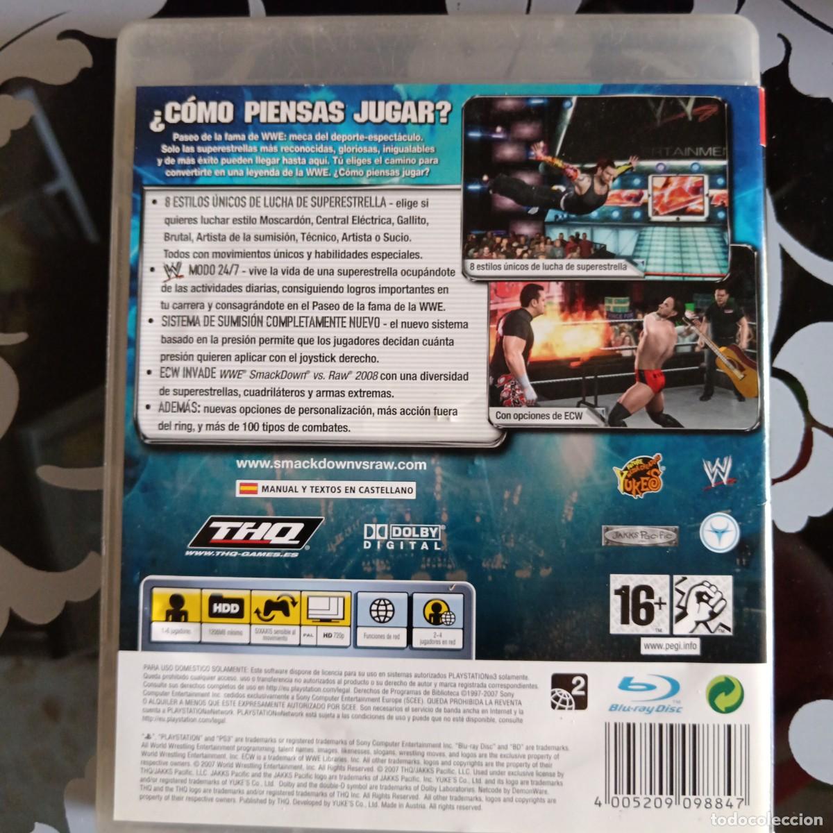 Videojuegos y consolas: Smack Down VS. Raw 2008. PlayStation PS3 - Foto 2