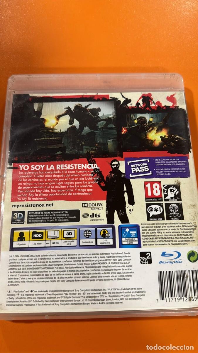 Videojuegos y consolas: RESISTANCE 3 - PS3 (2&ordf; Mano - Bueno) - Foto 2