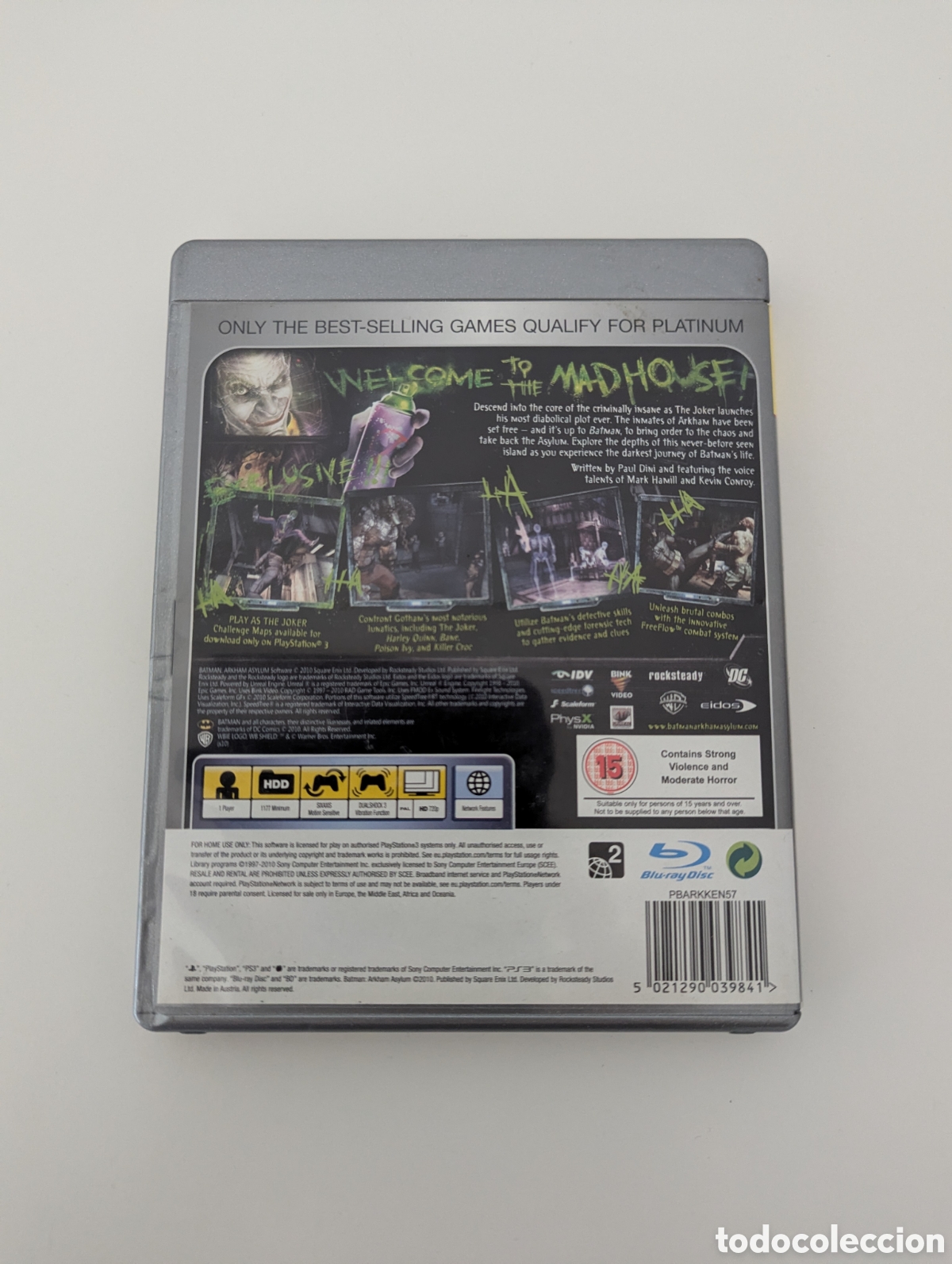 Videojuegos y consolas: BATMAN ARKHAM ASYLUM PLATINUM - PS3 - Foto 2